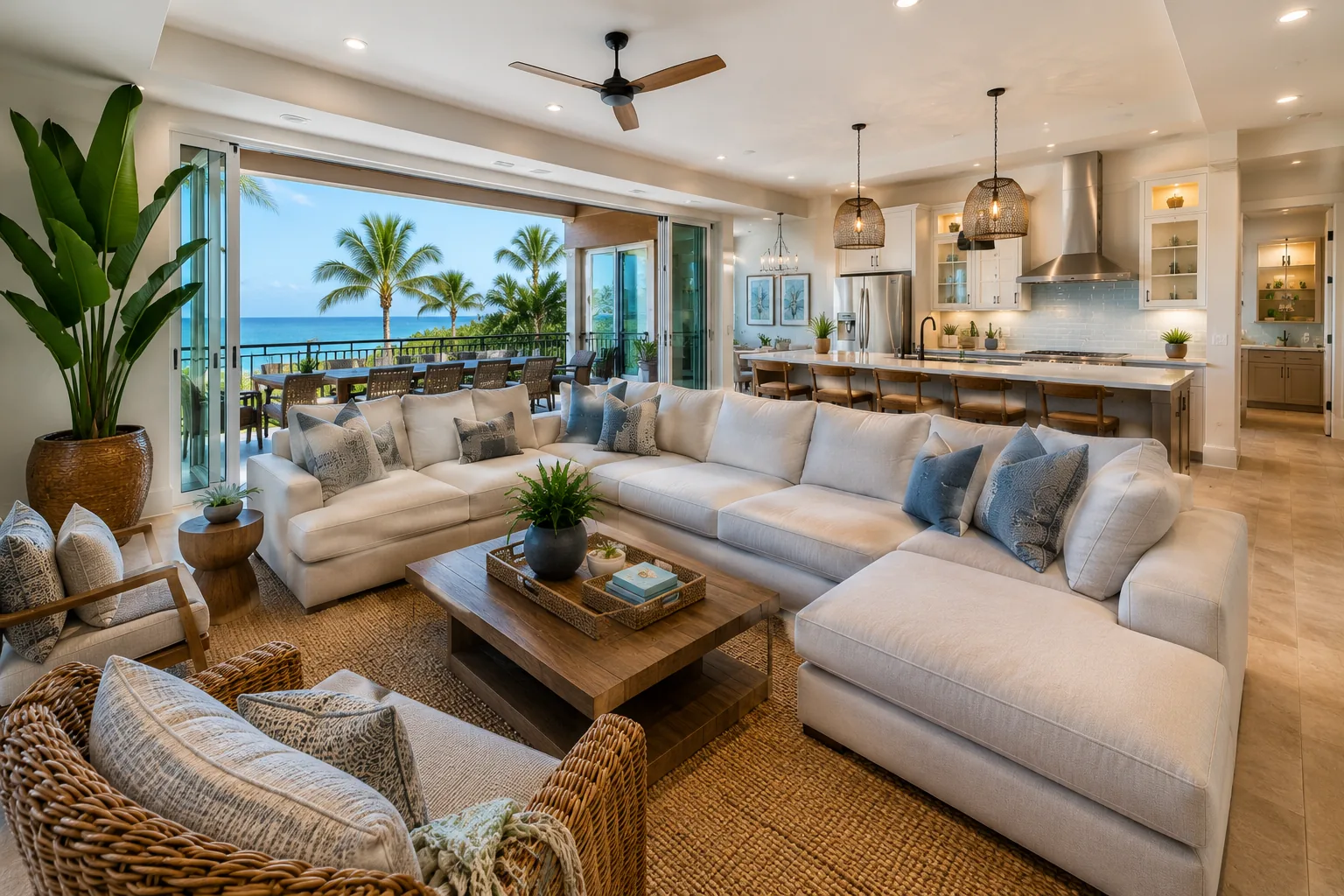 Bright, well-appointed vacation rental kitchen